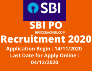 SBI PO Recruitment 2020 Online 